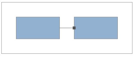 Two shapes connected with arrowheads