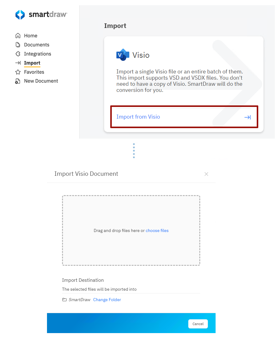 Import Visio files