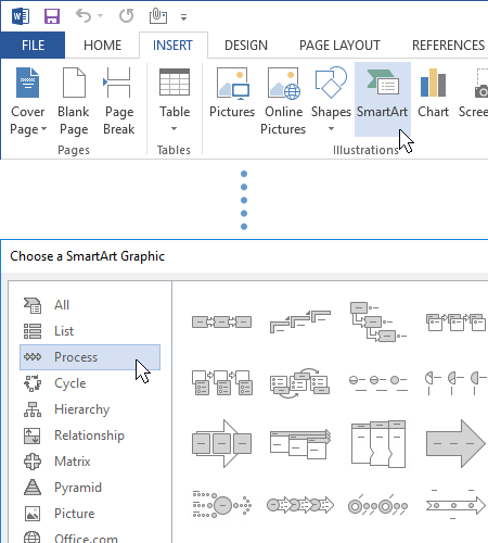 Flowchart Microsoft Word smartart