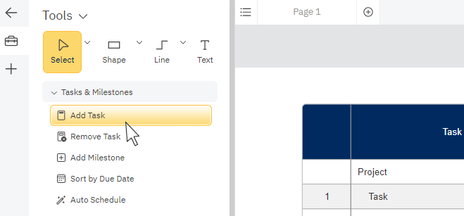 Add a Gantt chart task