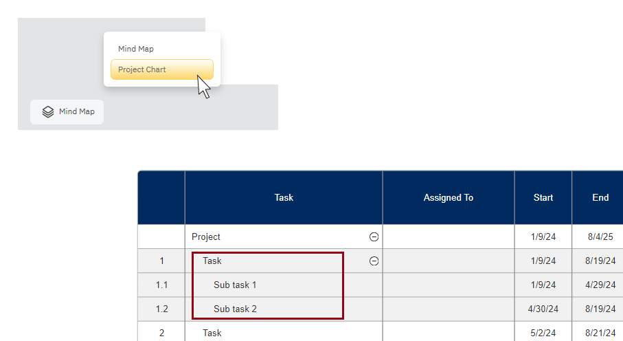 Switch views to see changes reflected