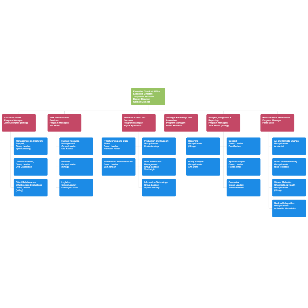 Example Image: Environmental Agency Org Chart