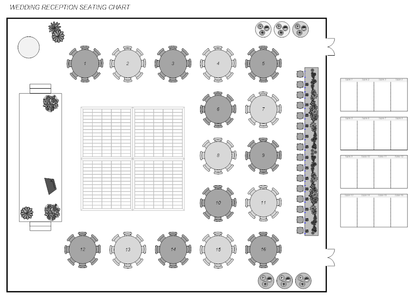 Banquet and venue floor plan